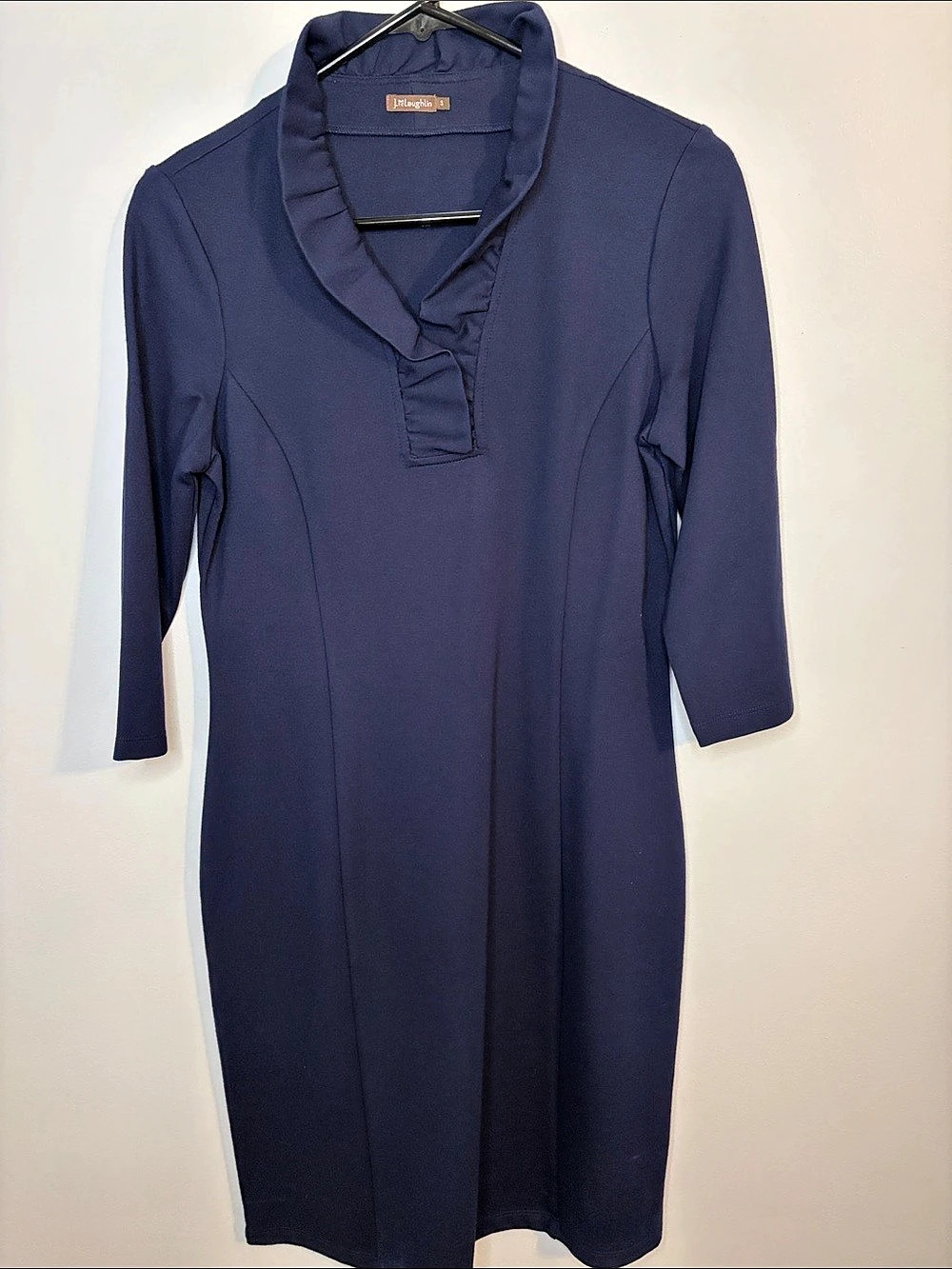 J.McLaughlin Long Sleeve Midi Dress in Blue Size Small